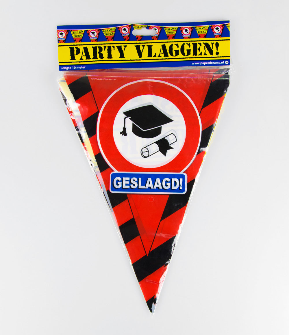 Vlaggenlijn Geslaagd Verkeersbord