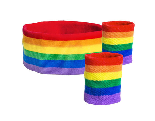 Hoofdband en polsbandjes Pride