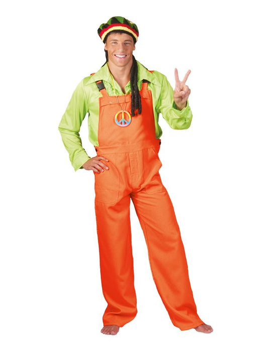 Tuinbroek oranje maat S