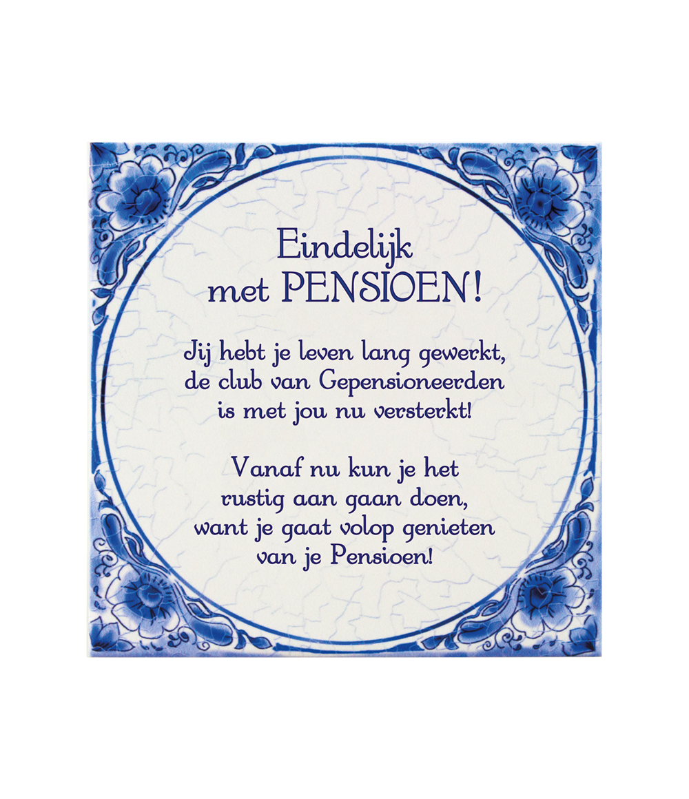 Teksttegel Pensioen