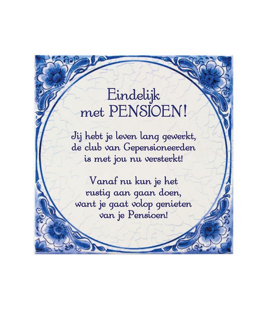 Teksttegel Pensioen
