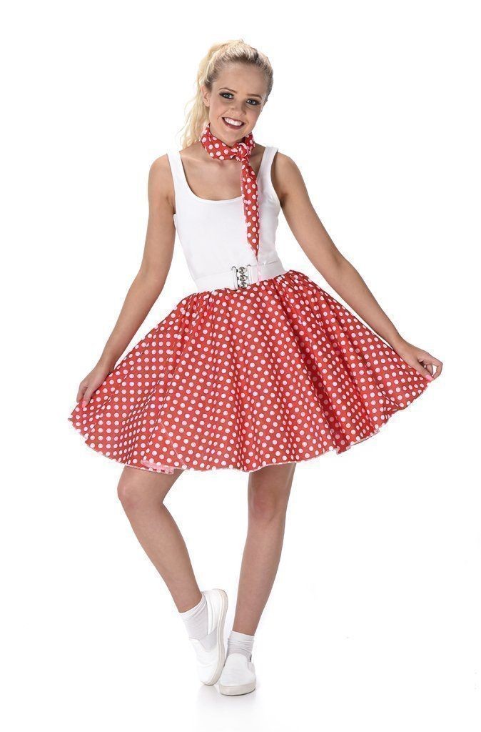 Polka Dot rokje Rood