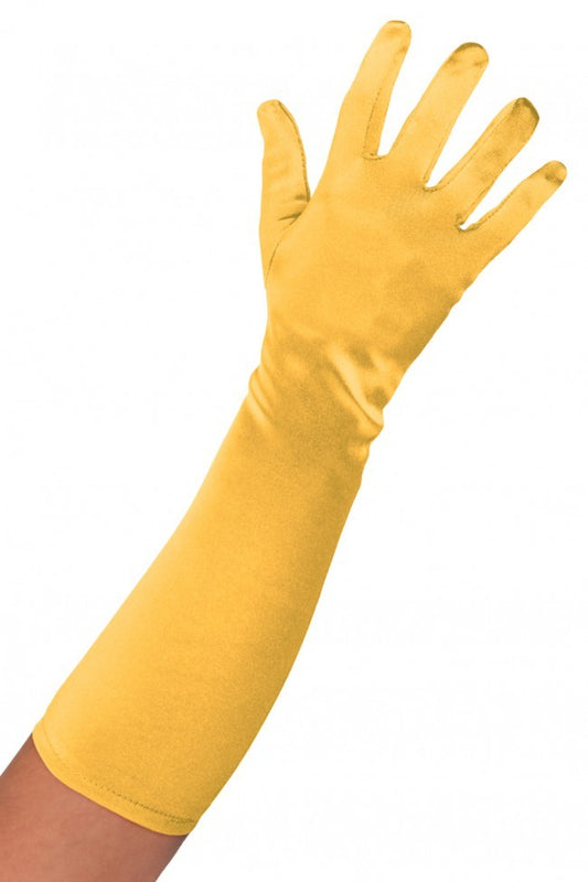 Handschoen satijn goud