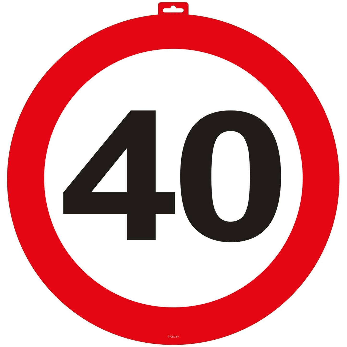Verkeersbord 40 jaar Groot