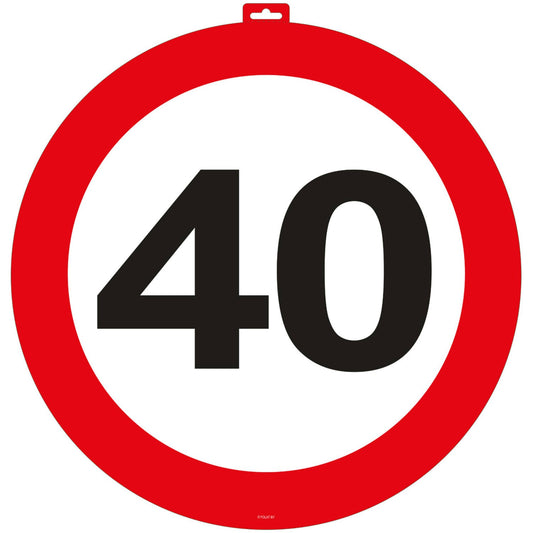 Verkeersbord 40 jaar Groot