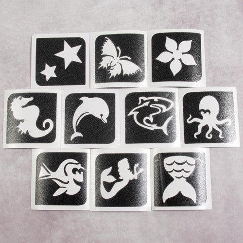 Grimas Tattoo Stencil set Aqua