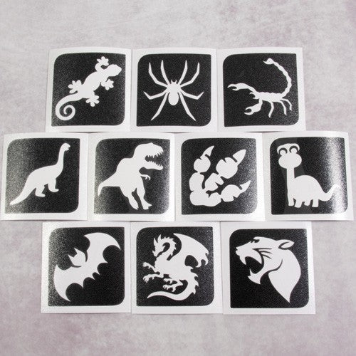 Grimas Tattoo Stencil set Dino