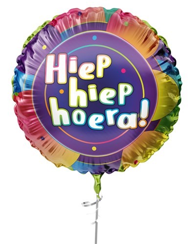 Folieballon Hiep Hiep Hoera