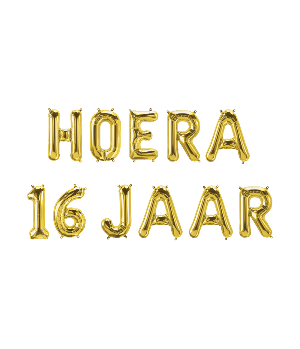 Folie ballon Kit Hoera 16 jaar