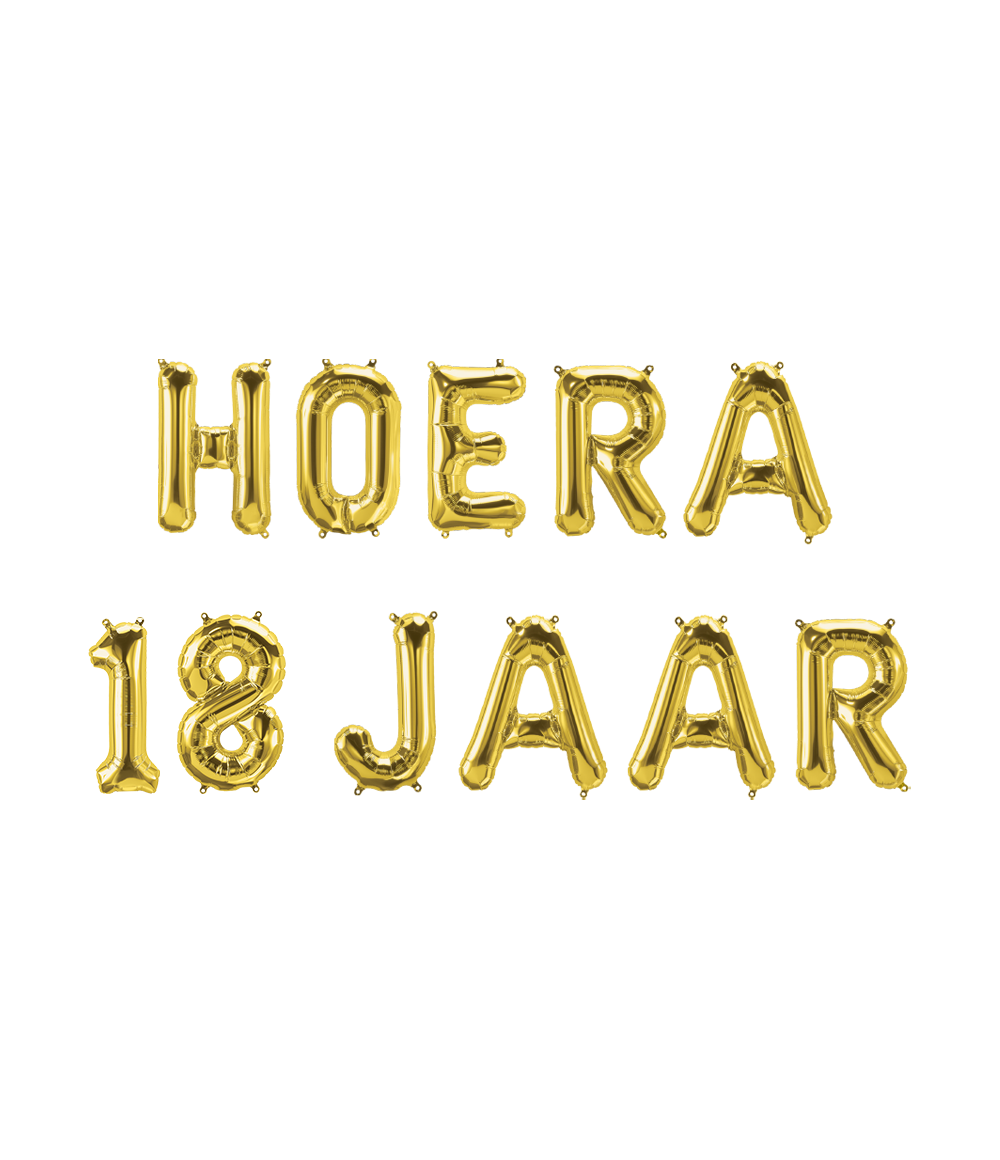 Folie ballon Kit Hoera 18 jaar