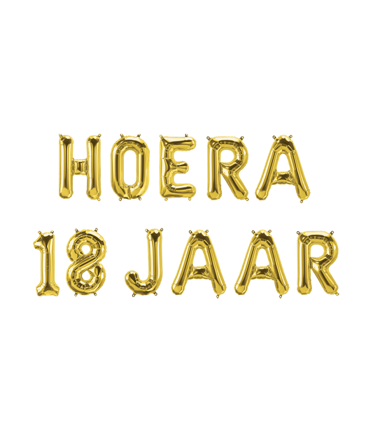 Folie ballon Kit Hoera 18 jaar