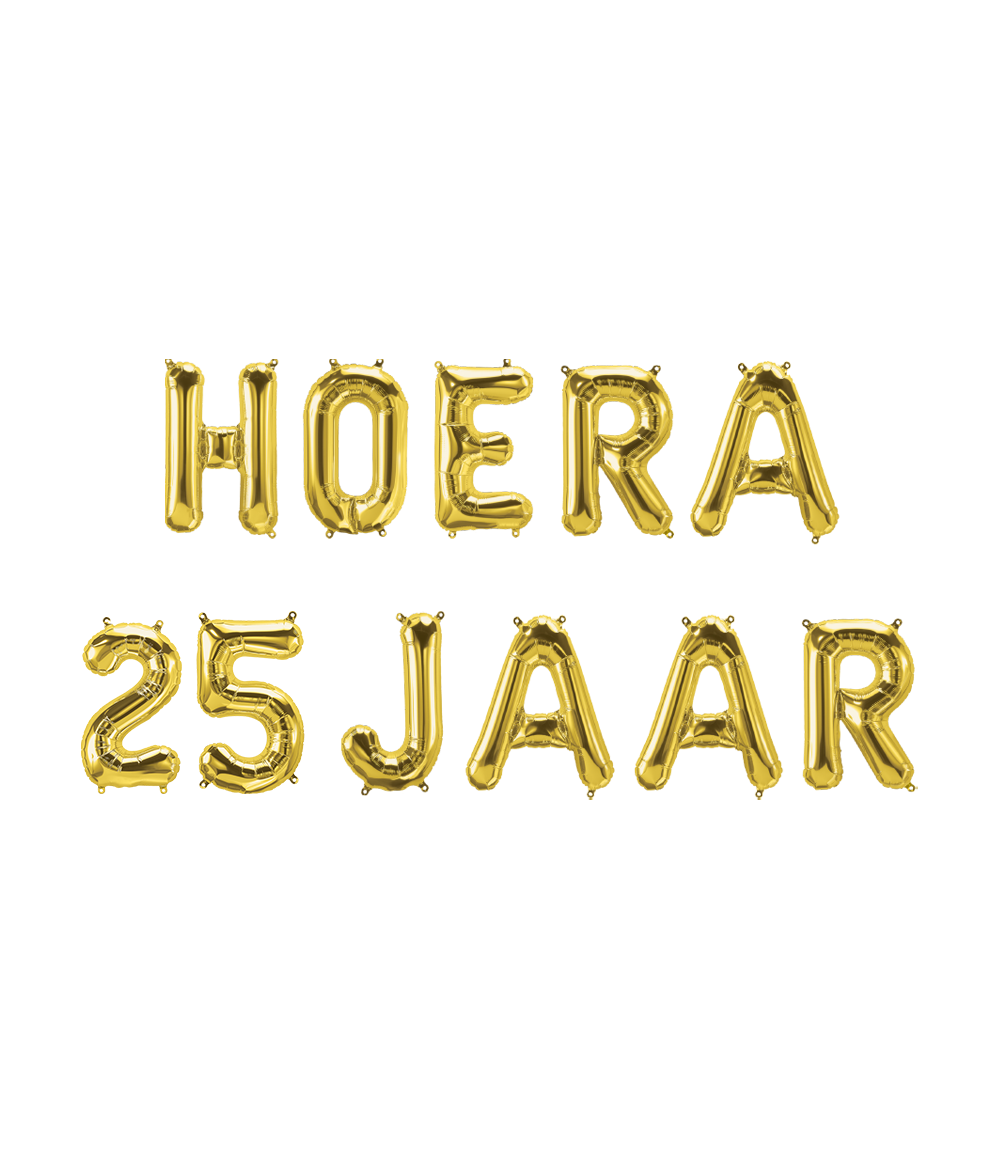 Folie ballon Kit Hoera 25 jaar