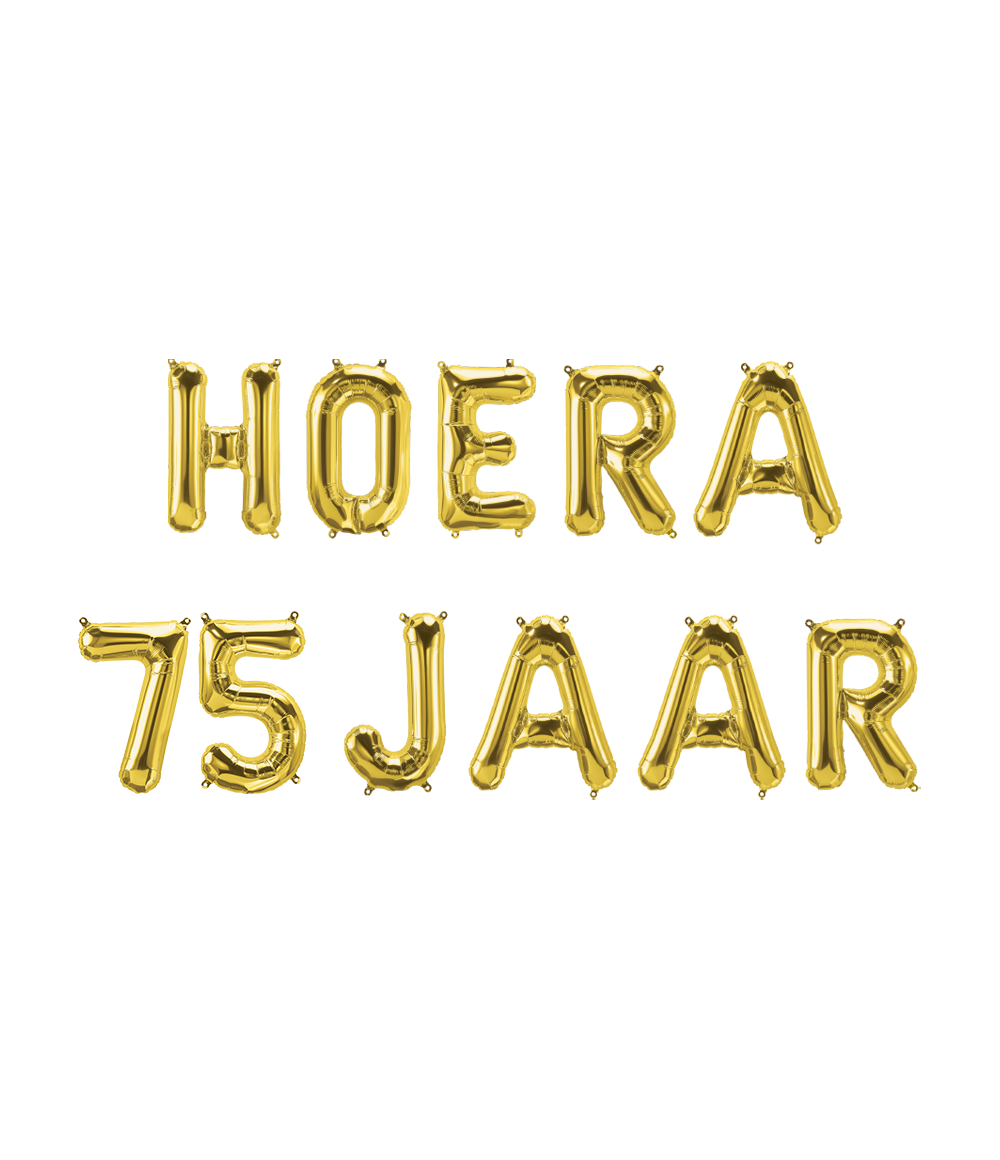 Folie ballon Kit Hoera 75 jaar