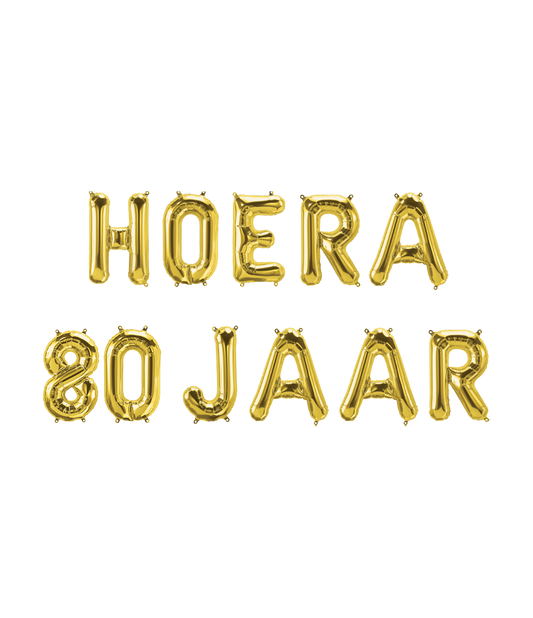 Folie ballon Kit Hoera 80 jaar