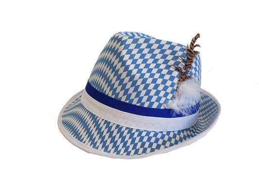 Hoedje Tirol blauw wit