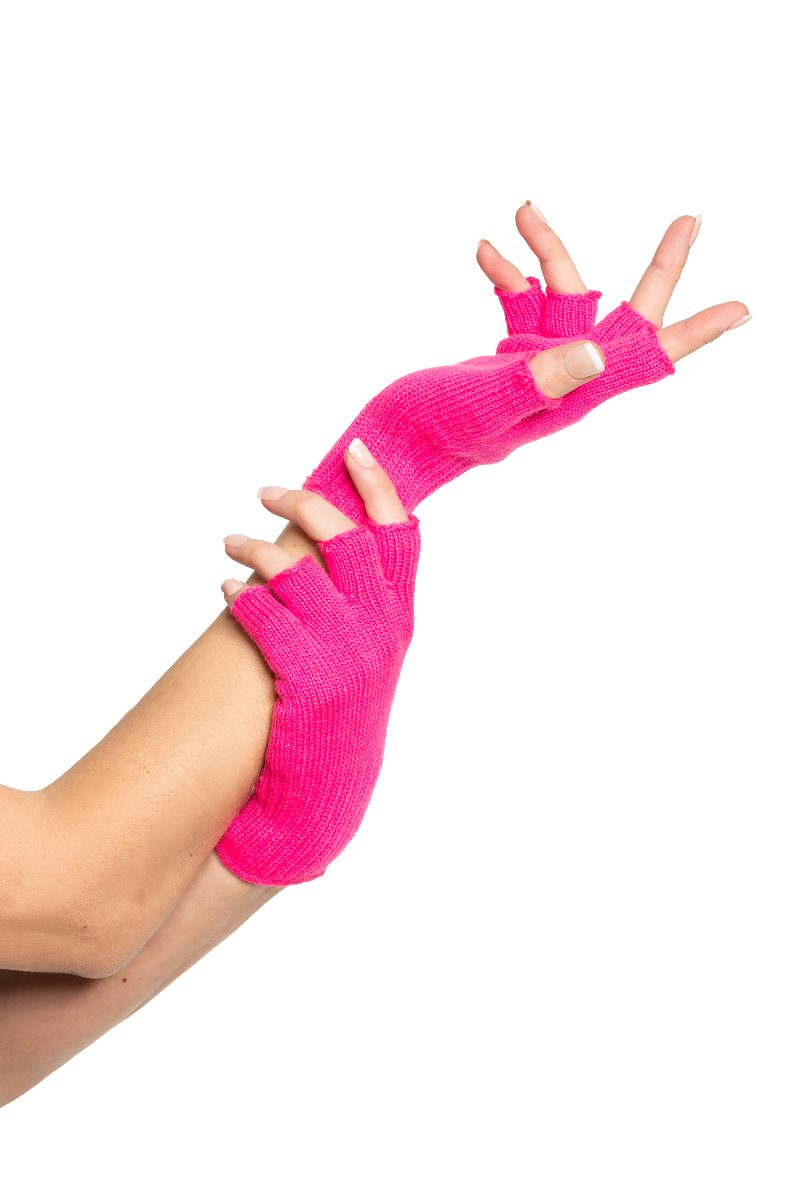 Vingerloze Handschoen Neon Roze