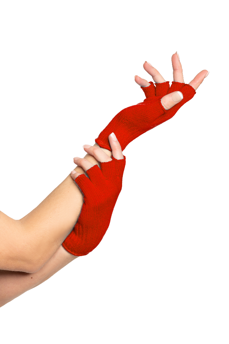 Vingerloze Handschoen Rood