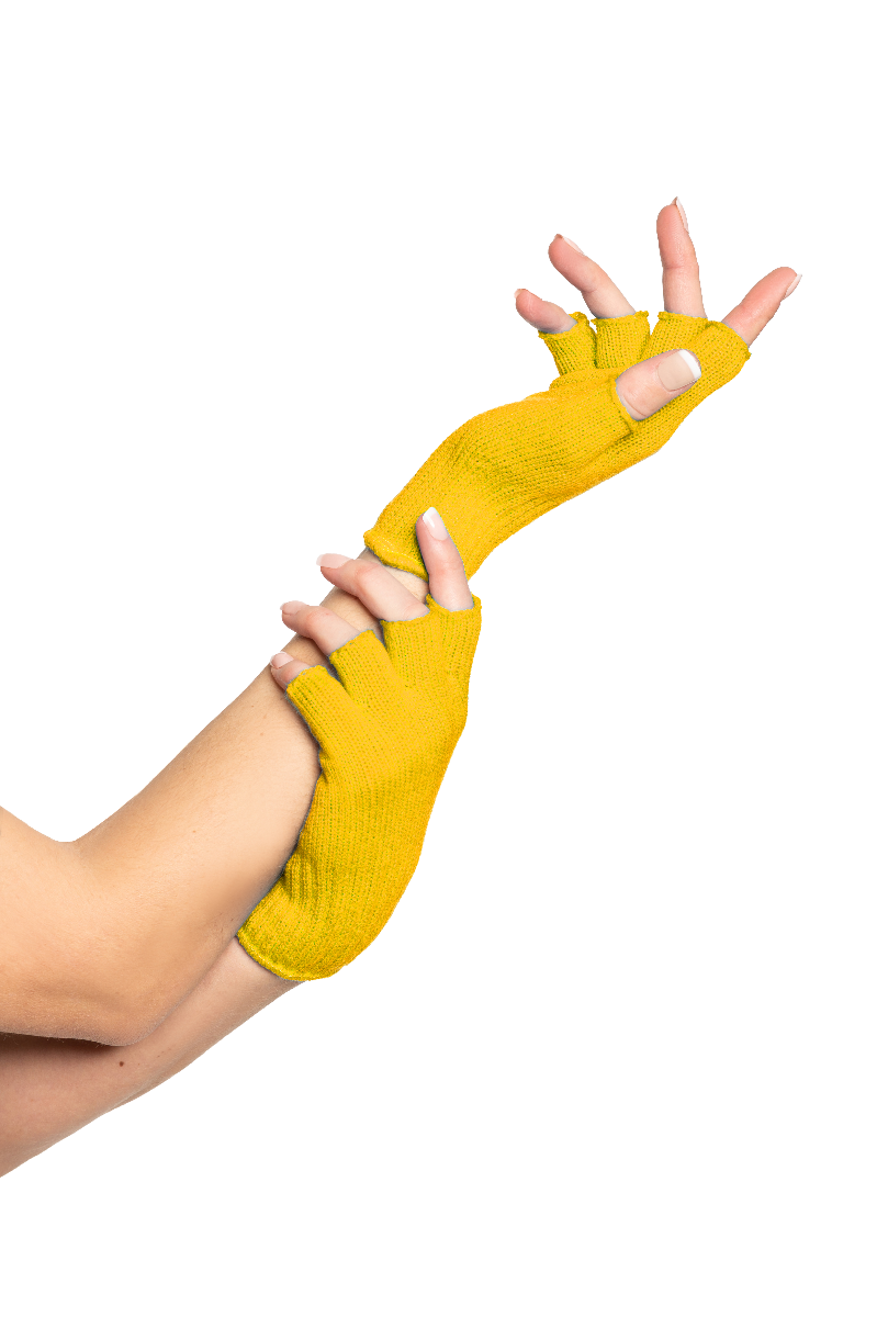Vingerloze Handschoen Geel