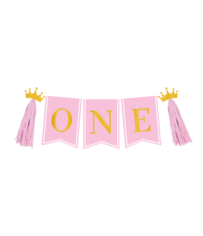 Stoel Banner First Birthday Girl