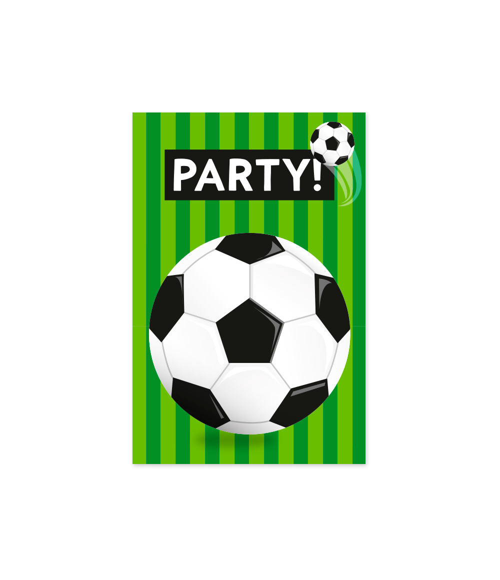 Uitnodigingskaarten Voetbal
