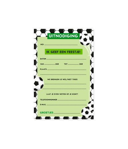 Uitnodigingskaarten Voetbal