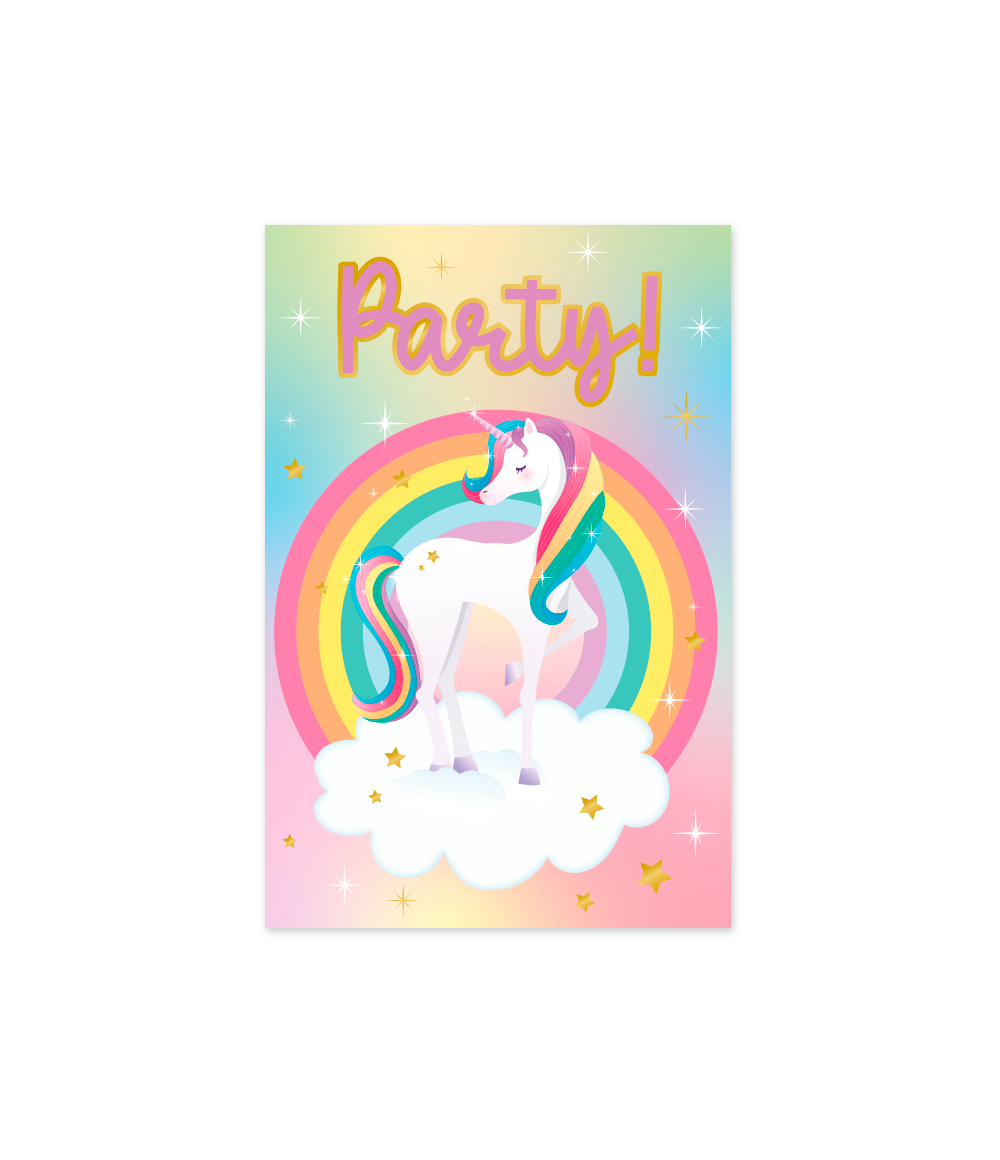 Uitnodigingskaarten Unicorn