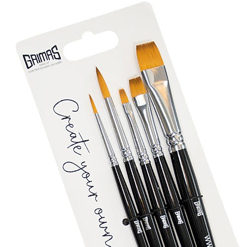 Grimas Face Paint Brush set rond vlak