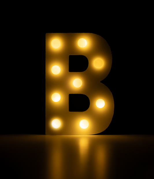 Licht Letter B