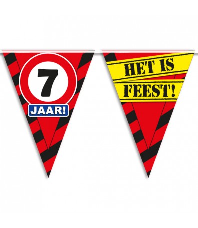 Vlaggenlijn 7 jaar Verkeersbord