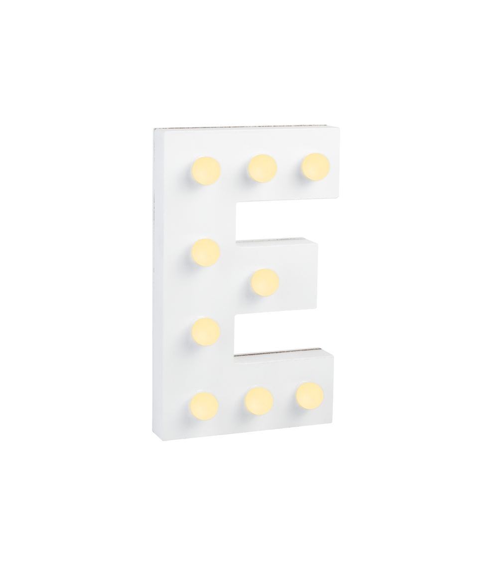 Licht Letter E