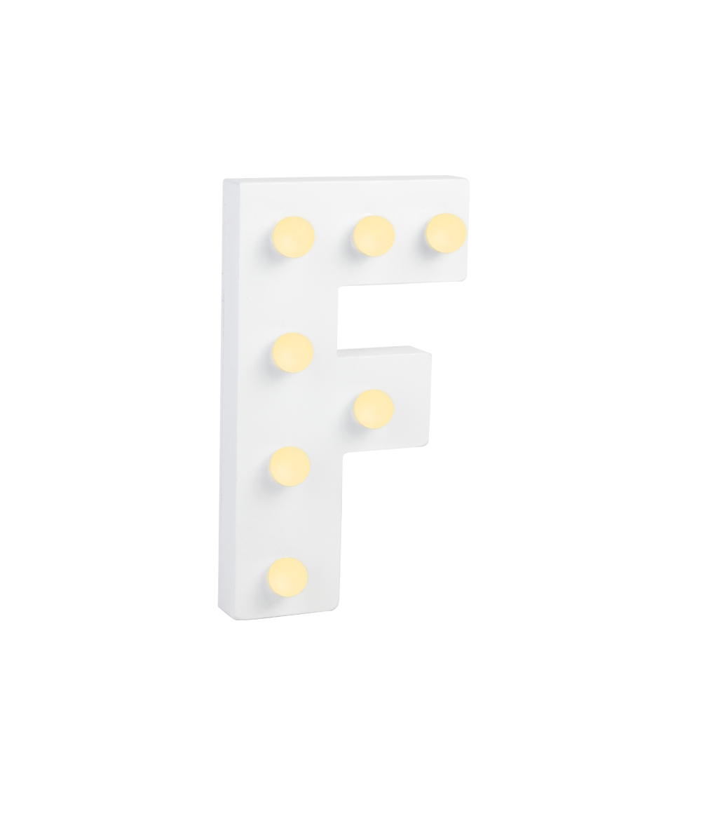 Licht Letter F