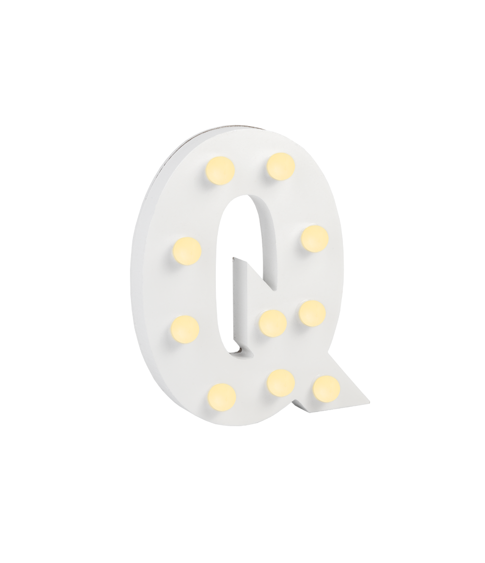 Licht Letter Q