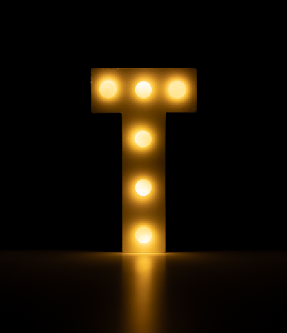 Licht Letter T
