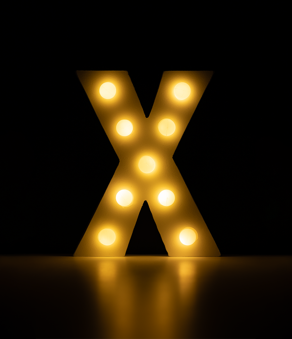 Licht Letter X