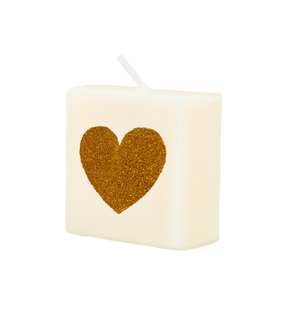 Blokkaarsje Hartje goud