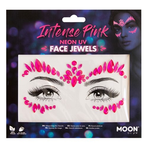 Face Jewels Pink neon UV