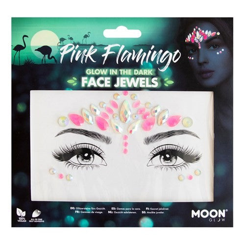 Face Jewels Pink Flamingo