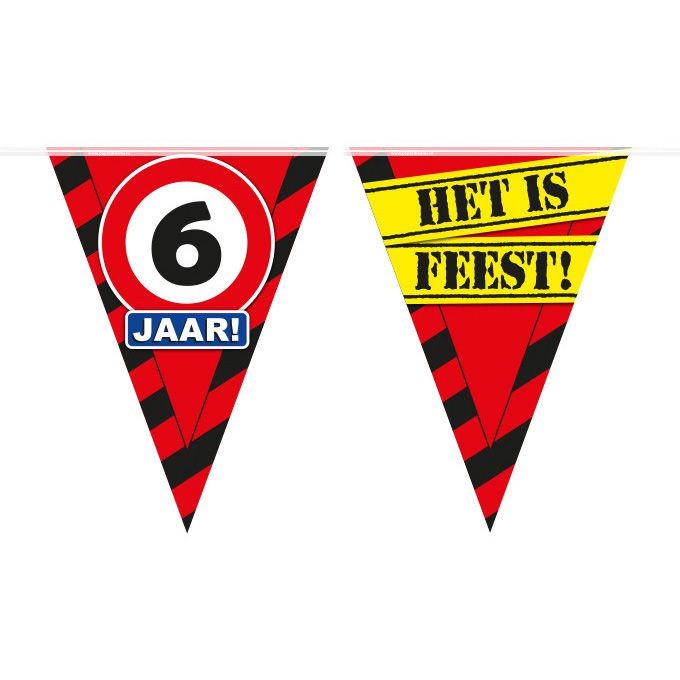 Vlaggenlijn 6 jaar Verkeersbord