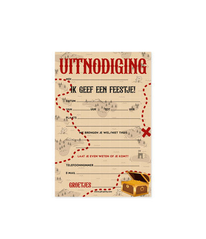 Piraten Uitnodigingskaarten