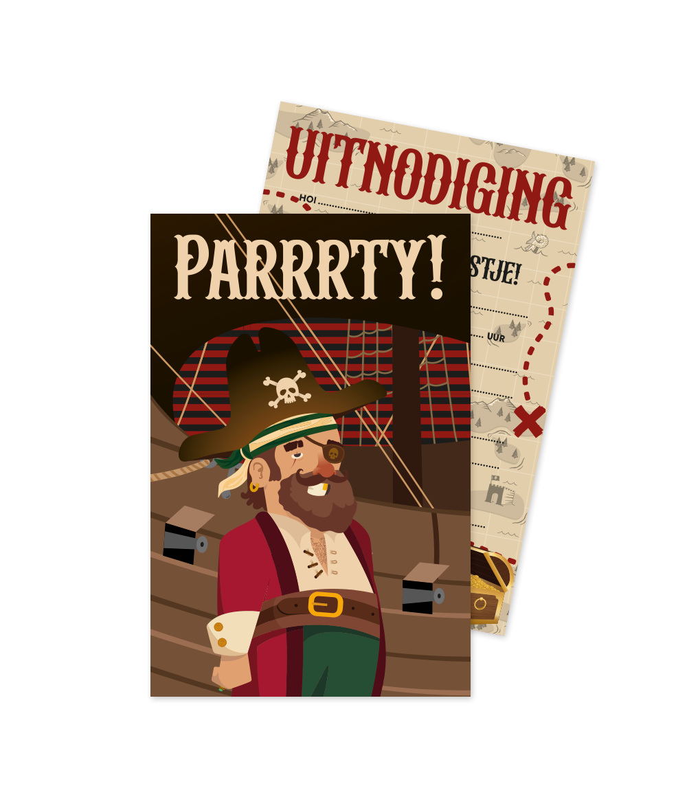 Piraten Uitnodigingskaarten
