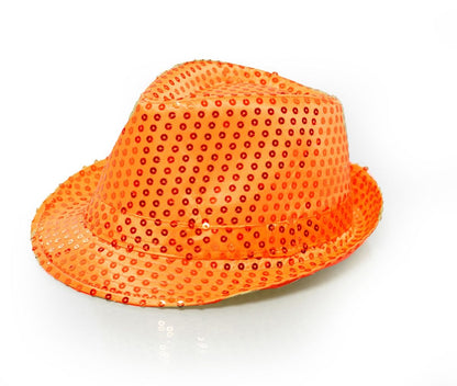Hoed Oranje met pailletten
