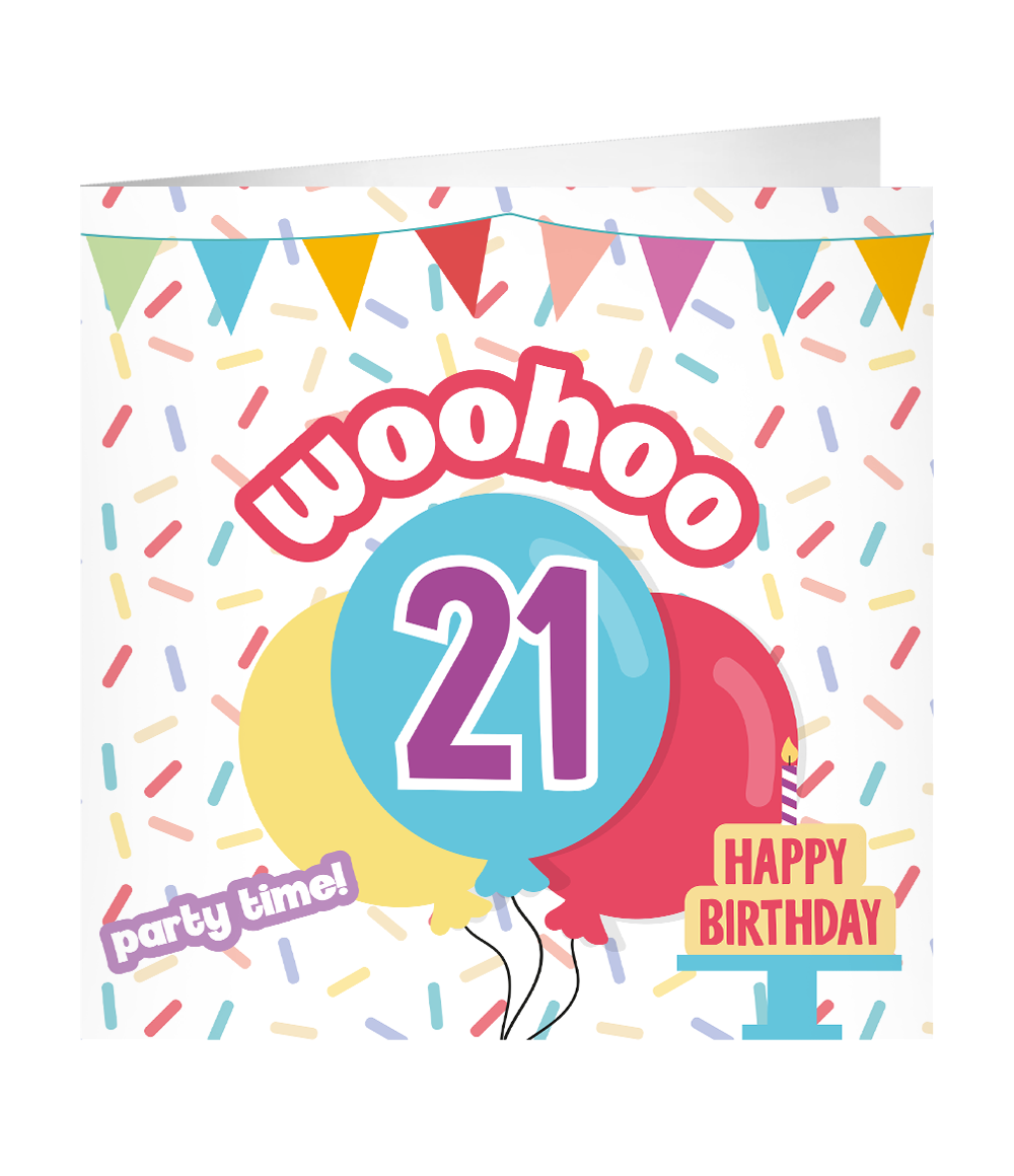 Grote Verjaardagskaart 21 jaar
