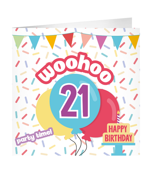 Grote Verjaardagskaart 21 jaar