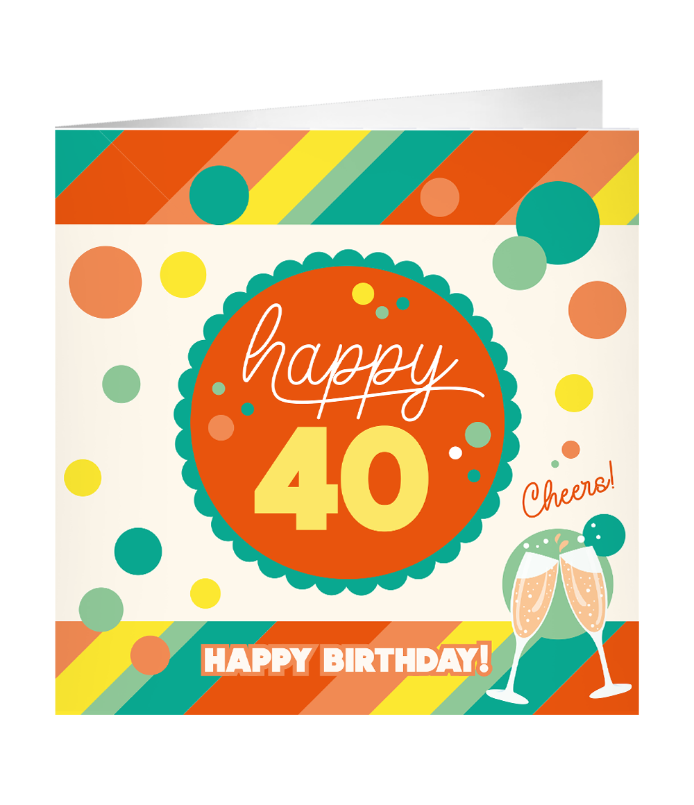 Grote Verjaardagskaart 40 jaar