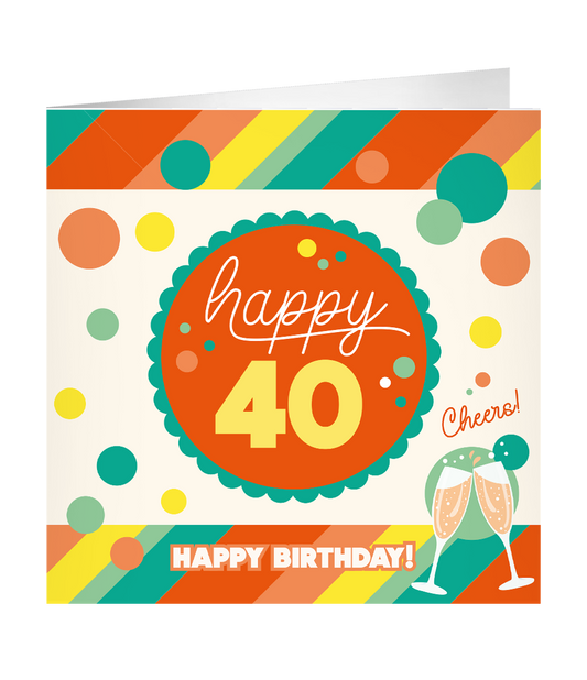 Grote Verjaardagskaart 40 jaar