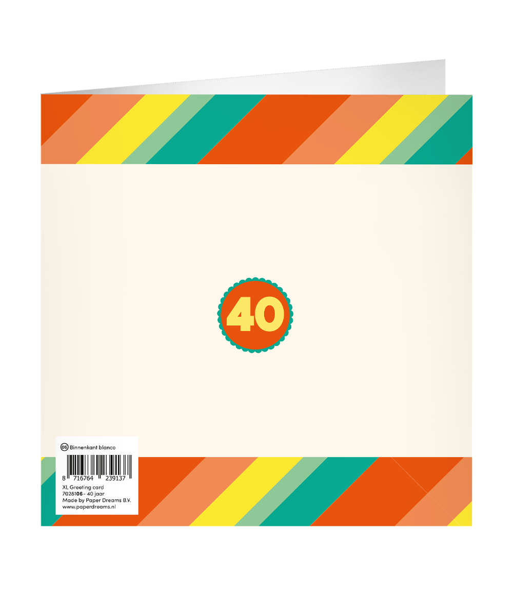 Grote Verjaardagskaart 40 jaar