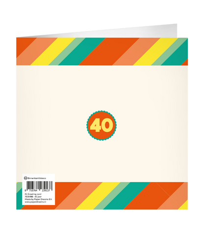 Grote Verjaardagskaart 40 jaar