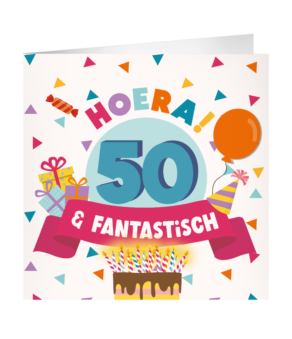 Grote Verjaardagskaart 50 jaar