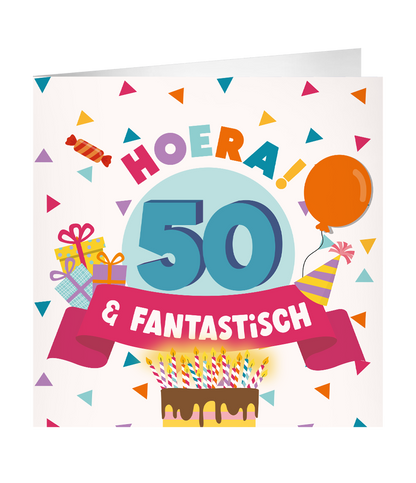 Grote Verjaardagskaart 50 jaar