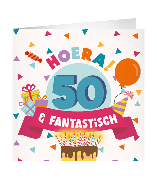 Grote Verjaardagskaart 50 jaar